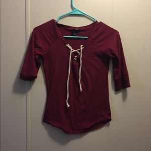 Burgundy shirt